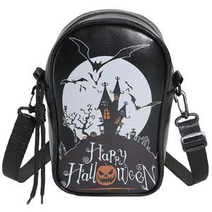Novelty Pumpkin Crossbody Bag Devil Shoulder Bag Spooky Season Gothic Purses c: